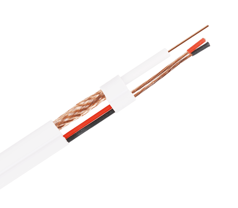 RG6 + كابل توزيع كابل مراقبة سلك الطاقة